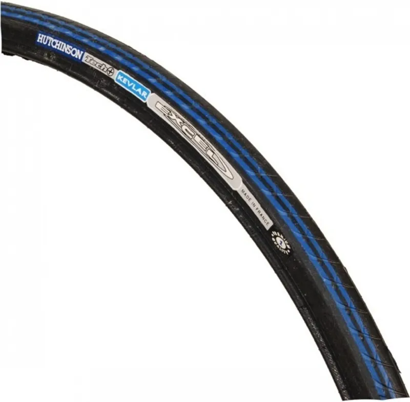 Hutchinson Excel 700 x 28c Wire Bead Tyre with Blue Stripes-1